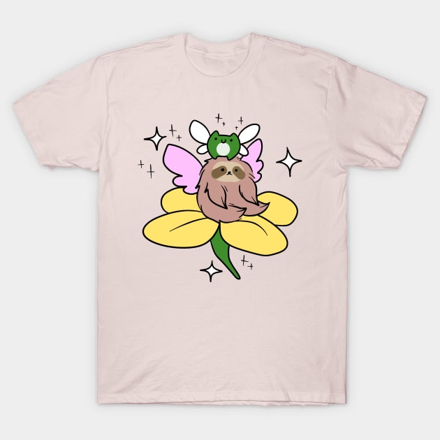 Fairy Frog and Sloth T-Shirt by saradaboru